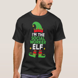 Ik ben de maatschappelijk werker Elf Family Holida T-shirt