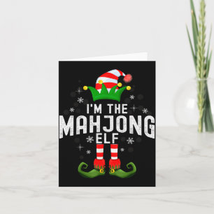 Ik ben de Mahjong-elf kerst familie pyjama kostuum Kaart