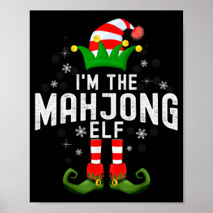 Ik ben de Mahjong-elf kerst familie pyjama kostuum Poster