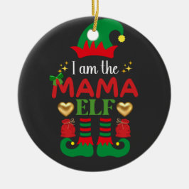 Ik ben de Mama Elf Keramisch Ornament
