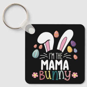 Ik ben de mama-moeder konijn Paasfamilie matching Sleutelhanger