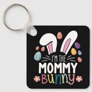 Ik ben de mama Moeder Konijn Pasen Familie Matchin Sleutelhanger