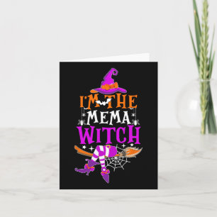 Ik ben de Mema Witch Fun Halloween Family Matching Kaart