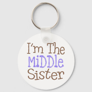 Ik ben de middelste zuster (Paars) Sleutelhanger