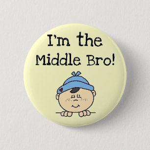 Ik ben de Midden-Bro Tshirts en Gifts Ronde Button 5,7 Cm