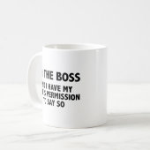Ik ben de Mok van de Boss Coffee (Voorkant links)