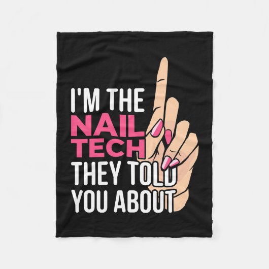 Ik ben de Nail Tech Fleece Deken (Voorkant)