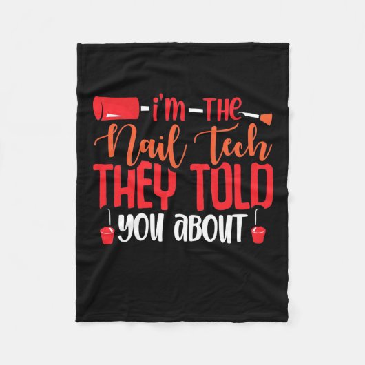 Ik ben de Nail Tech Fleece Deken (Voorkant)