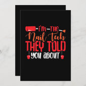 Ik ben de Nail Tech Kaart (Voorkant / Achterkant)