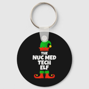 Ik ben de Nuc Med Tech Elf Familie Pyjama Kerstmis Sleutelhanger