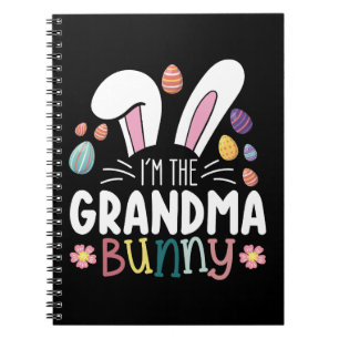 Ik ben de oma Bunny Paasfamilie Matching Notitieboek