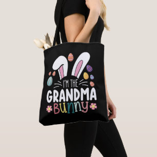 Ik ben de oma Bunny Pasen Familie Matching Draagtas