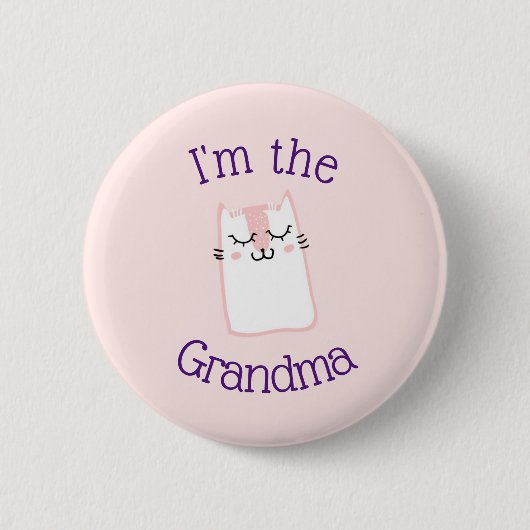 Ik ben de oma Cute Kitycat Ronde Button 5,7 Cm (Voorkant)