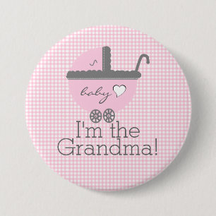 Ik ben de oma Girl Baby. Ronde Button 7,6 Cm