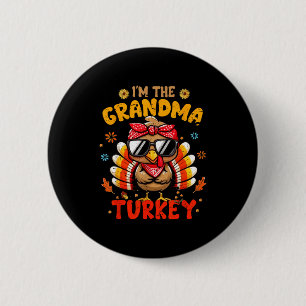 Ik ben de oma kalkoen bijpassende familie thanksgi ronde button 5,7 cm