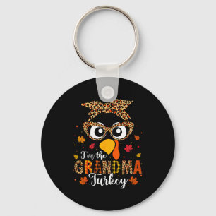 Ik ben de oma kalkoen bijpassende familie thanksgi sleutelhanger