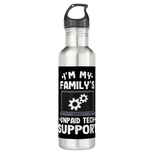 Ik ben de onbetaalde computer van mijn familie voo waterfles  (Voorkant)