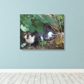 Ik ben de onzichtbare kat canvas afdruk (Insitu (Houten vloer))