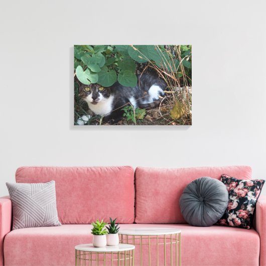 Ik ben de onzichtbare kat canvas afdruk (Insitu (Woonkamer))