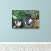 Ik ben de onzichtbare kat canvas afdruk (Insitu (Houten vloer))