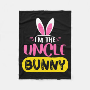 Ik ben de oom Bunny Konijn Oren Ei Grappig Pasen D Fleece Deken