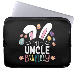 Ik ben de oom Bunny Paasfamilie Matching Laptop Sleeve