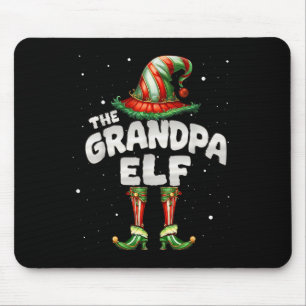 Ik ben de Opa Elf Familie Matchende Groep Kerstmis Muismat