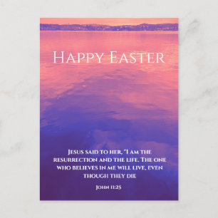 Ik ben de opstanding Bijbelvers Custom Easter Briefkaart