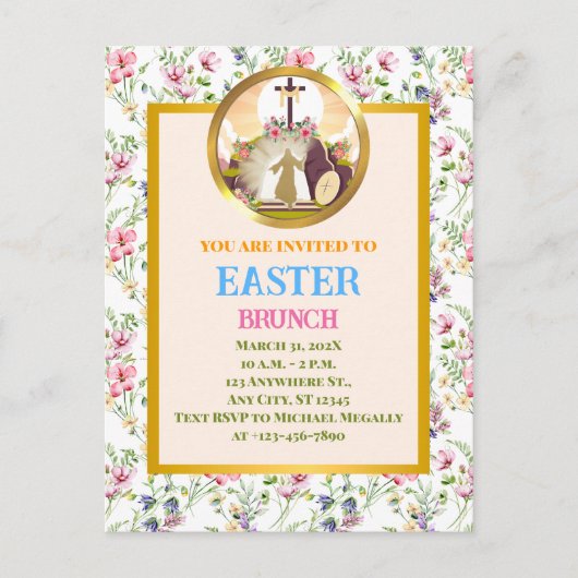 Ik ben de opstanding en het leven briefkaart (Voorkant)