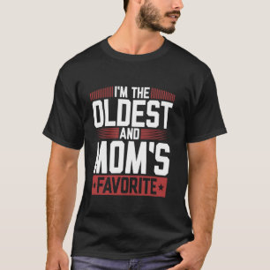 Ik ben de oudste en mama's favoriete grappige broe t-shirt