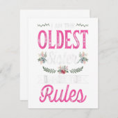 Ik ben de oudste, maak de regel, cadeau voor grote kaart (Voorkant / Achterkant)