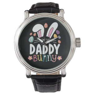 Ik ben de papa vader konijn paasfeest familie matc horloge