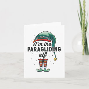Ik ben de Paragliding Elf Kerstcadeau Xmas Kaart