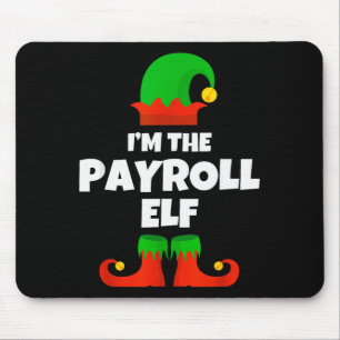Ik ben de Payroll Elf Familie Pyjama Kerst Grappig Muismat
