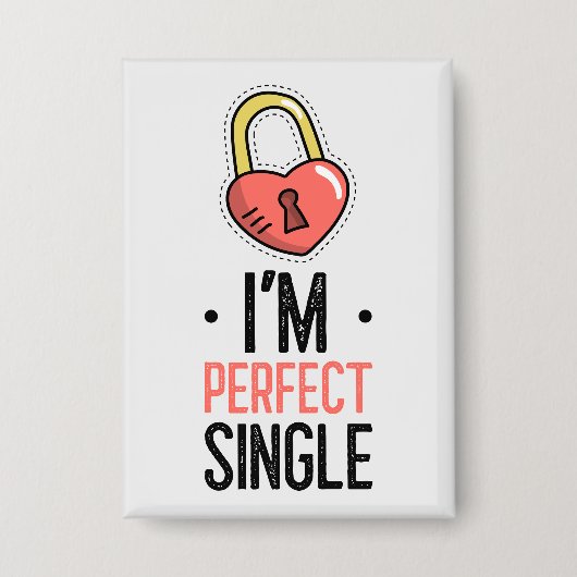 Ik ben de perfecte Single Padlock Button (Voorkant)