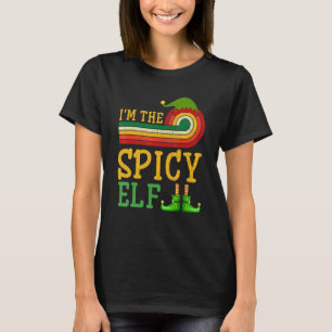 Ik ben de pittige elf matching groep kerstfeest P T-shirt