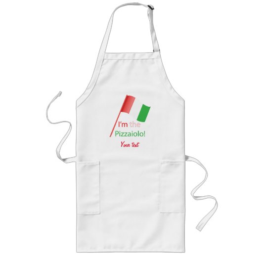 Ik ben de Pizzaiolo! Lang Schort (Voorkant)