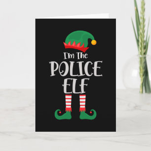 Ik ben de politie-elf bijpassende Kerstmis 2021 Kaart