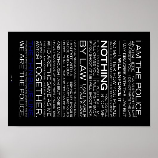 Ik ben de politie-Poster Poster (Voorkant)