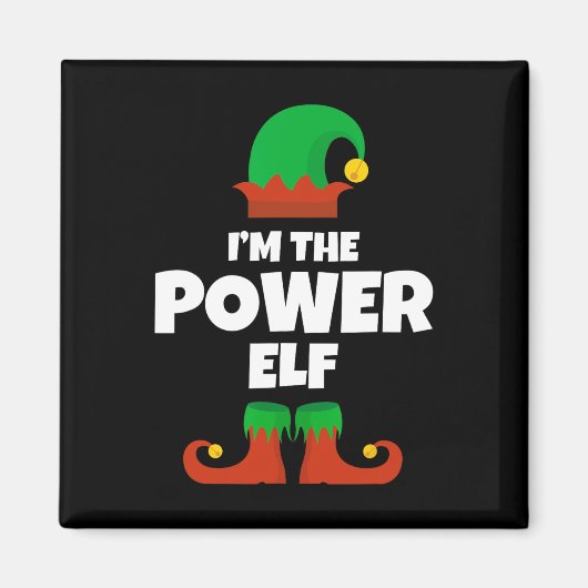 Ik ben de Power Elf Family pyjama kerst grappig Magneet (Voorkant)