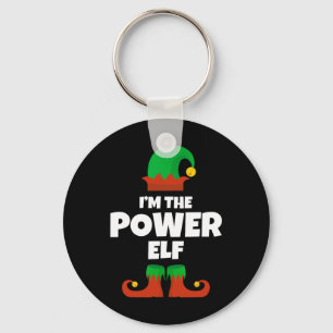 Ik ben de Power Elf Family pyjama kerst grappig Sleutelhanger