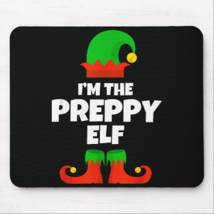 Ik ben de preppy elfenfamilie pyjama kerst grap  muismat