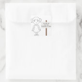 Ik ben de probleem envelop afdichtingen vierkante sticker (Tas)