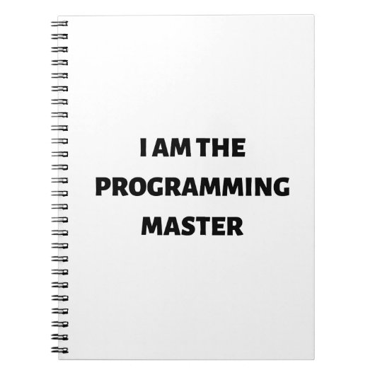 Ik ben de programmeermeester notitieboek (Voorkant)