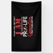 Ik ben de ProLife Generation die abortus zal beëin Spandoek (Verticaal)