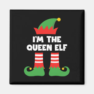 Ik ben de Queen Elf Funny Xmas Matching Family Gro Magneet
