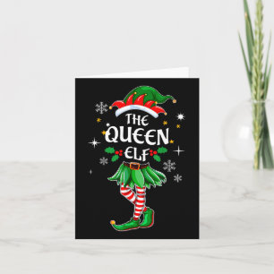 Ik ben de Queen Elf Matching Christmas Costume Shi Kaart