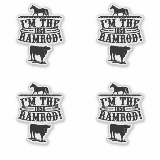 Ik ben de Ramrod 1856 Horse & Cattle Sticker (Voorkant)