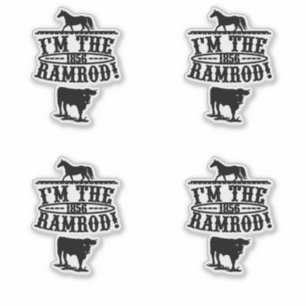 Ik ben de Ramrod 1856 Paarden en Rundvee Sticker
