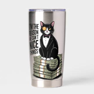 Ik Ben De Reden Dat Leuke Dingen Grappige Kattenca Geïsoleerde Drinkbeker